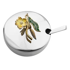 Clearance Godinger Hellebore Jam Jar with Spoon