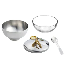 Clearance Godinger Hellebore Jam Jar with Spoon