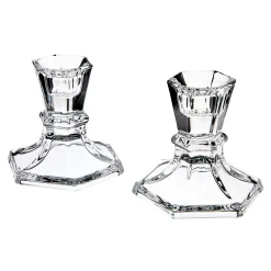 New Godinger Hexagon Tapered Candlestick Set
