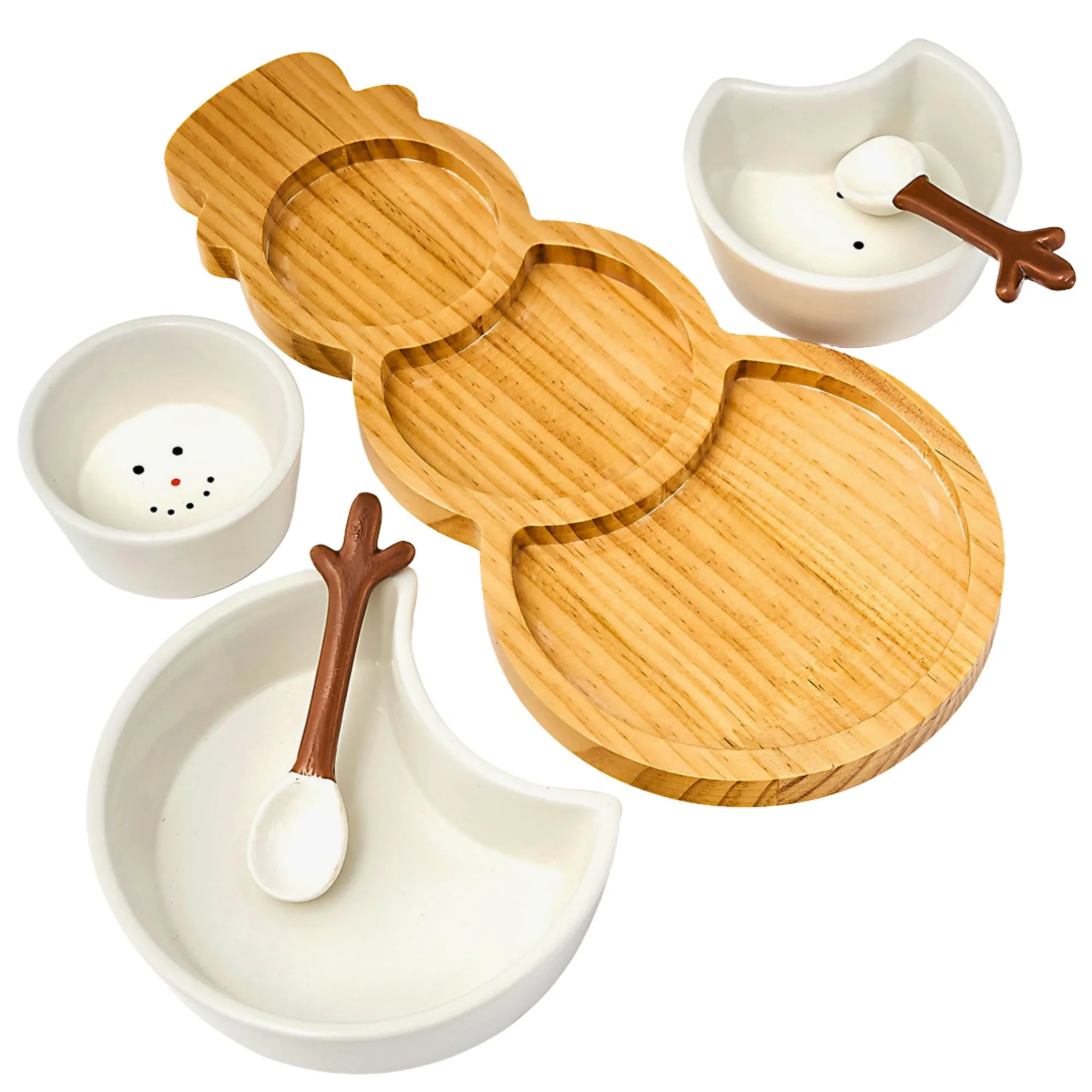 Hot Godinger Holiday Snowman Appetizer Server