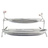 Sale Godinger Hyaline Pink Two Tiered Serving Stand