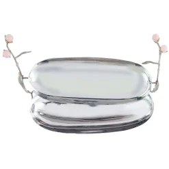 Sale Godinger Hyaline Pink Two Tiered Serving Stand