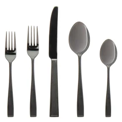 Hot Godinger Ingot Titanium 18/10 Stainless Steel 20 Piece Flatware Set, Service For 4