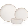 Outlet Godinger Inwood White Speckled Stoneware 12 Piece Dinnerware Set, Service for 4
