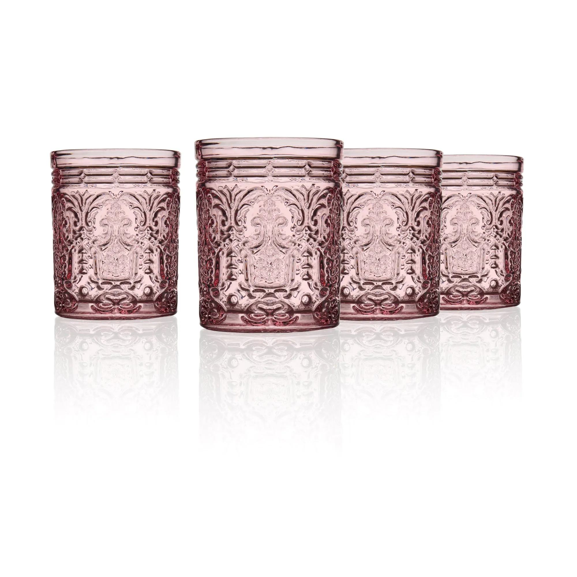 Hot Godinger Jax Pink Double Old Fashion, Set of 4