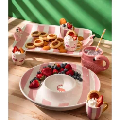 Clearance Godinger Jill Zarin Flamingo Espresso Mug, Set of 4