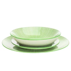 Hot Godinger Laura Green Porcelain 12 Piece Dinnerware Set, Service For 4