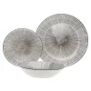 Clearance Godinger Laura Grey Porcelain 12 Piece Dinnerware Set, Service For 4