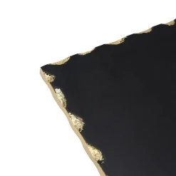 New Godinger Lavi Black Marble Gold Organic Edge Serving Board