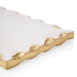 Discount Godinger Lavi Marble Gold Organic Edge Small Rectangle Board