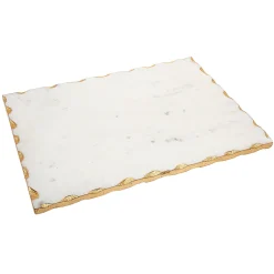 New Godinger Lavi Marble Gold Organic Edge Serving Board