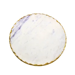 Sale Godinger Lavi Marble Gold Organic Edge Lazy Susan