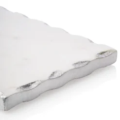 Online Godinger Lavi Marble Silver Organic Edge Small Rectangle Board