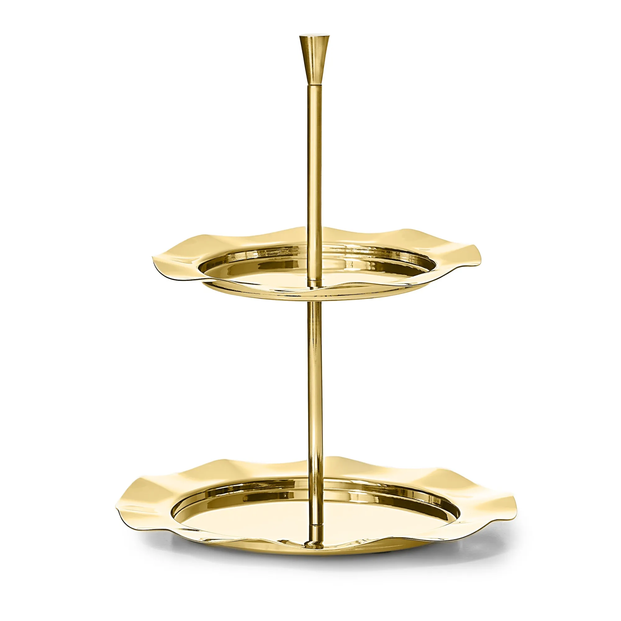 Discount Godinger Lilliput Mirrored Gold 2 Tiered Serving Stand