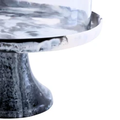 Discount Godinger Lucente Black & White Resin Cake Stand & Dome