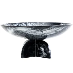 Godinger Lucente Black & White Resin Fruit Bowl