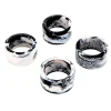 Best Godinger Lucente Black & White Resin Napkin Ring Set