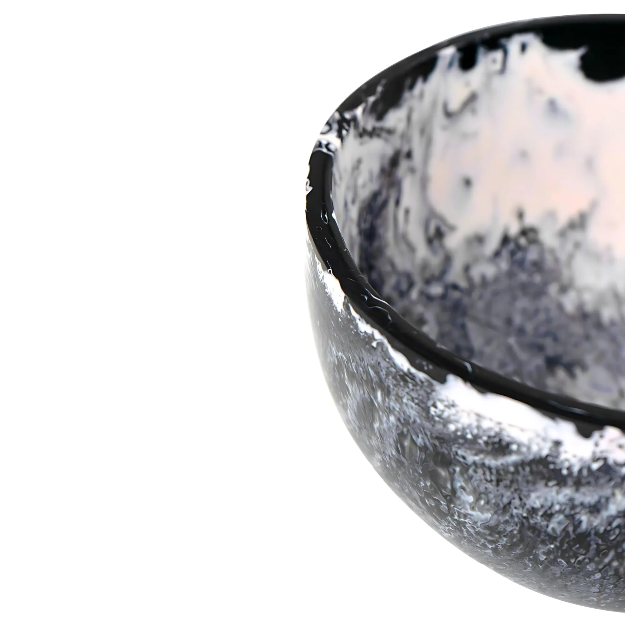 Hot Godinger Lucente Black & White Resin Snack Bowl