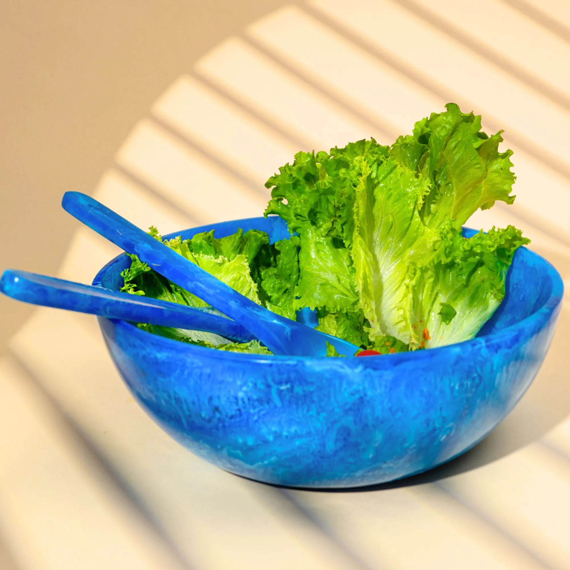 Online Godinger Lucente Blue Resin Salad Bowl