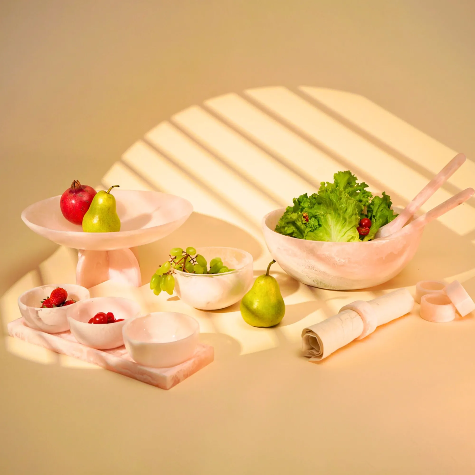 Clearance Godinger Lucente Pink Resin Snack Bowl