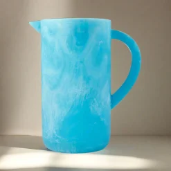 Sale Godinger Lucente Resin Matte Blue Beverage Pitcher