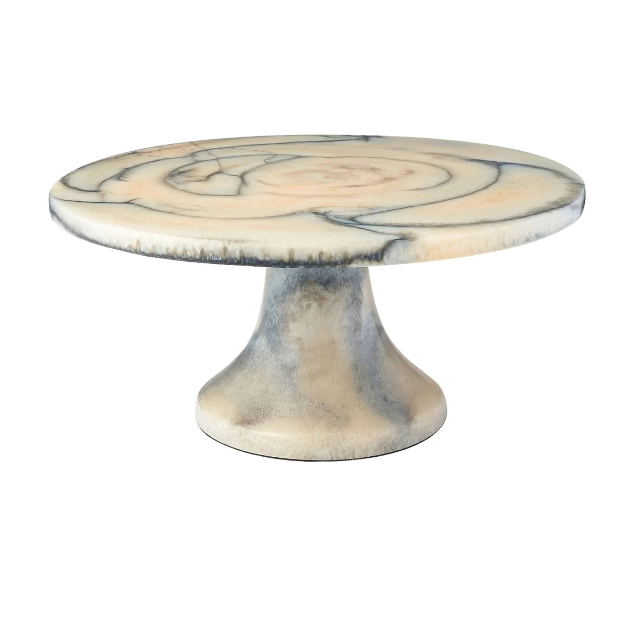 Hot Godinger Lucente Resin Matte Limestone Cake Stand