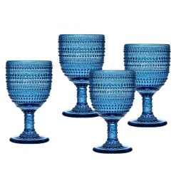 Clearance Godinger Lumina Blue Goblet, Set of 4