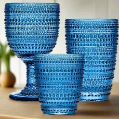 Clearance Godinger Lumina Blue Goblet, Set of 4