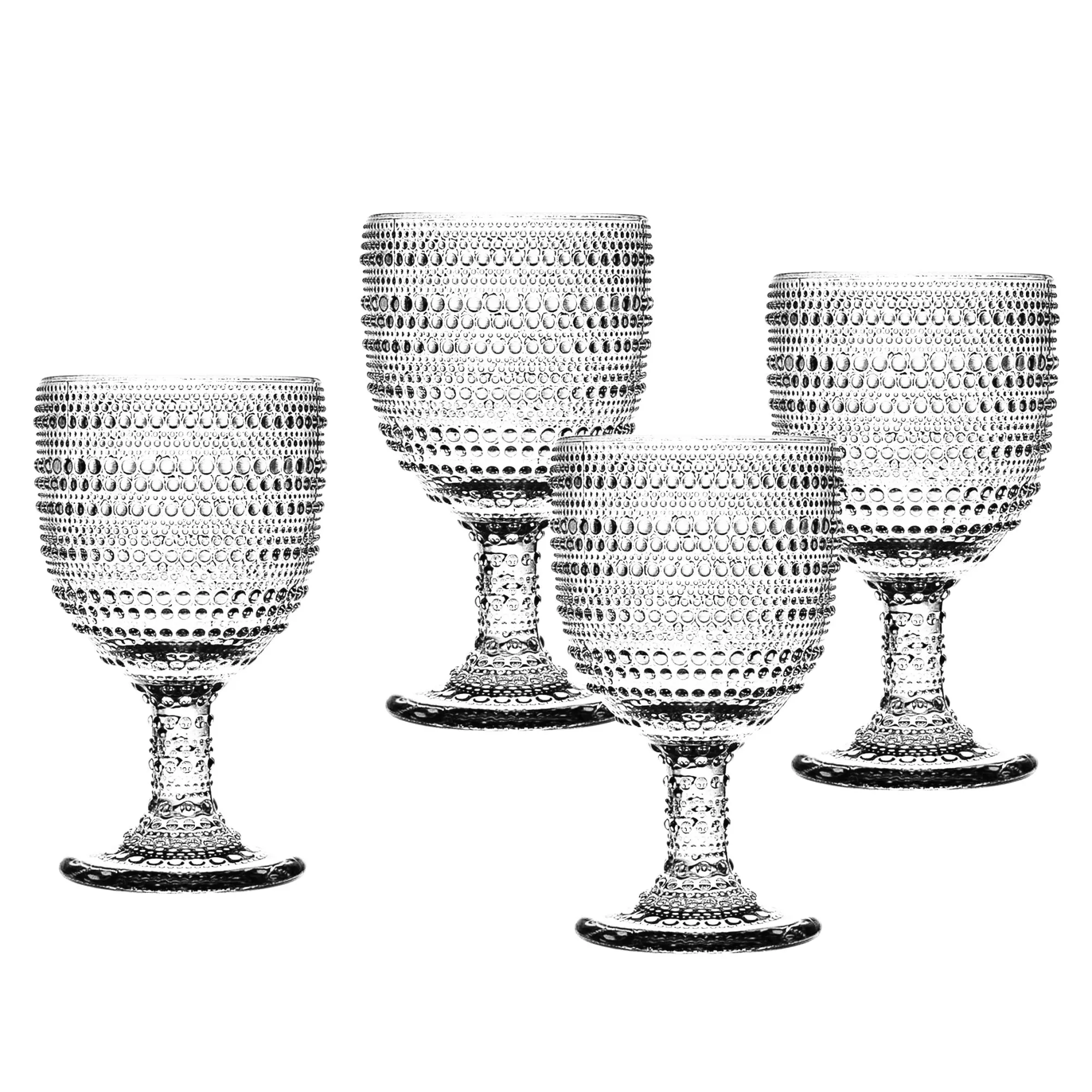 New Godinger Lumina Clear Goblet, Set of 4