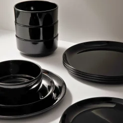 Online Godinger Marbella Black Stacking Melamine Salad Plate, Set of 4