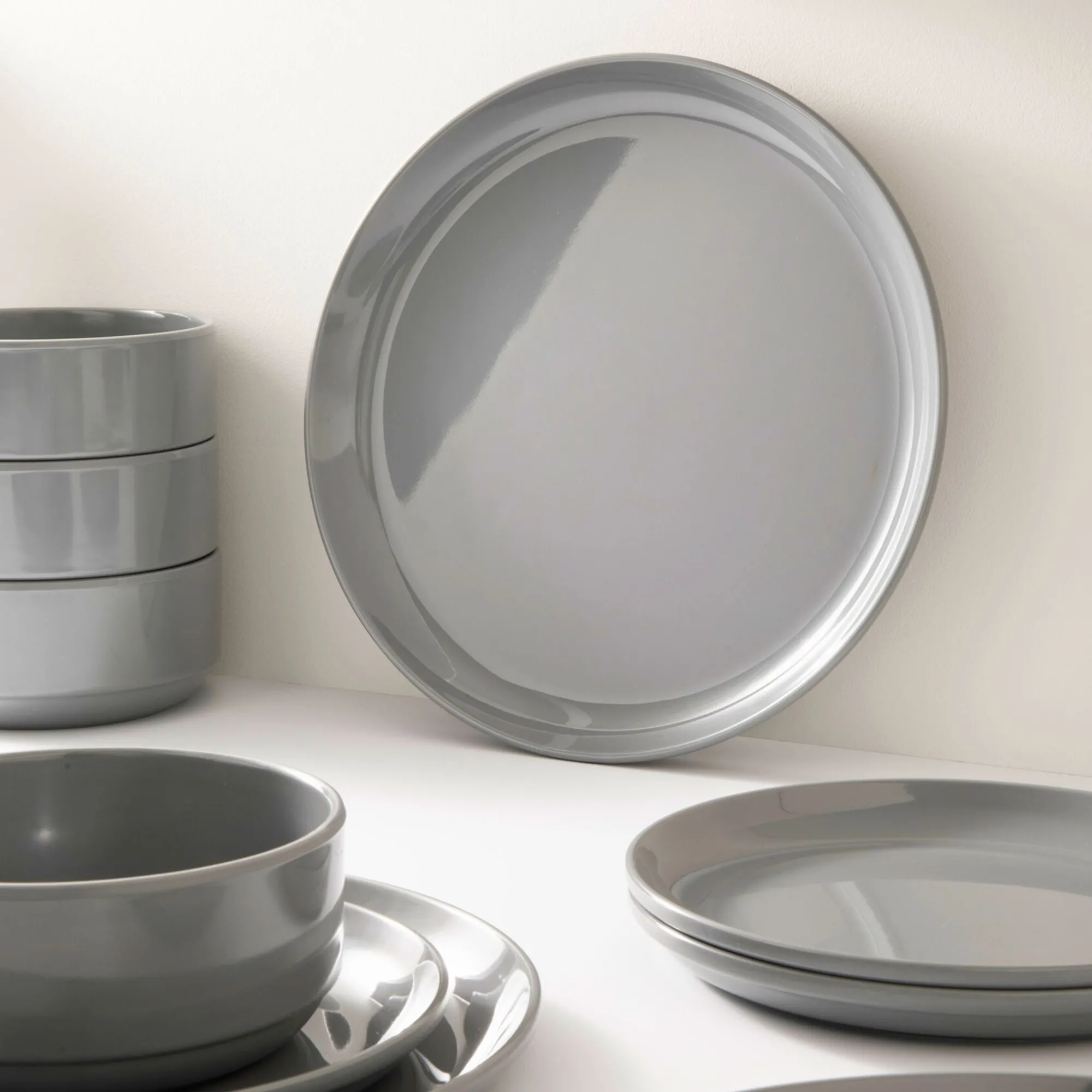 Hot Godinger Marbella Grey Stacking Melamine Salad Plate, Set of 4