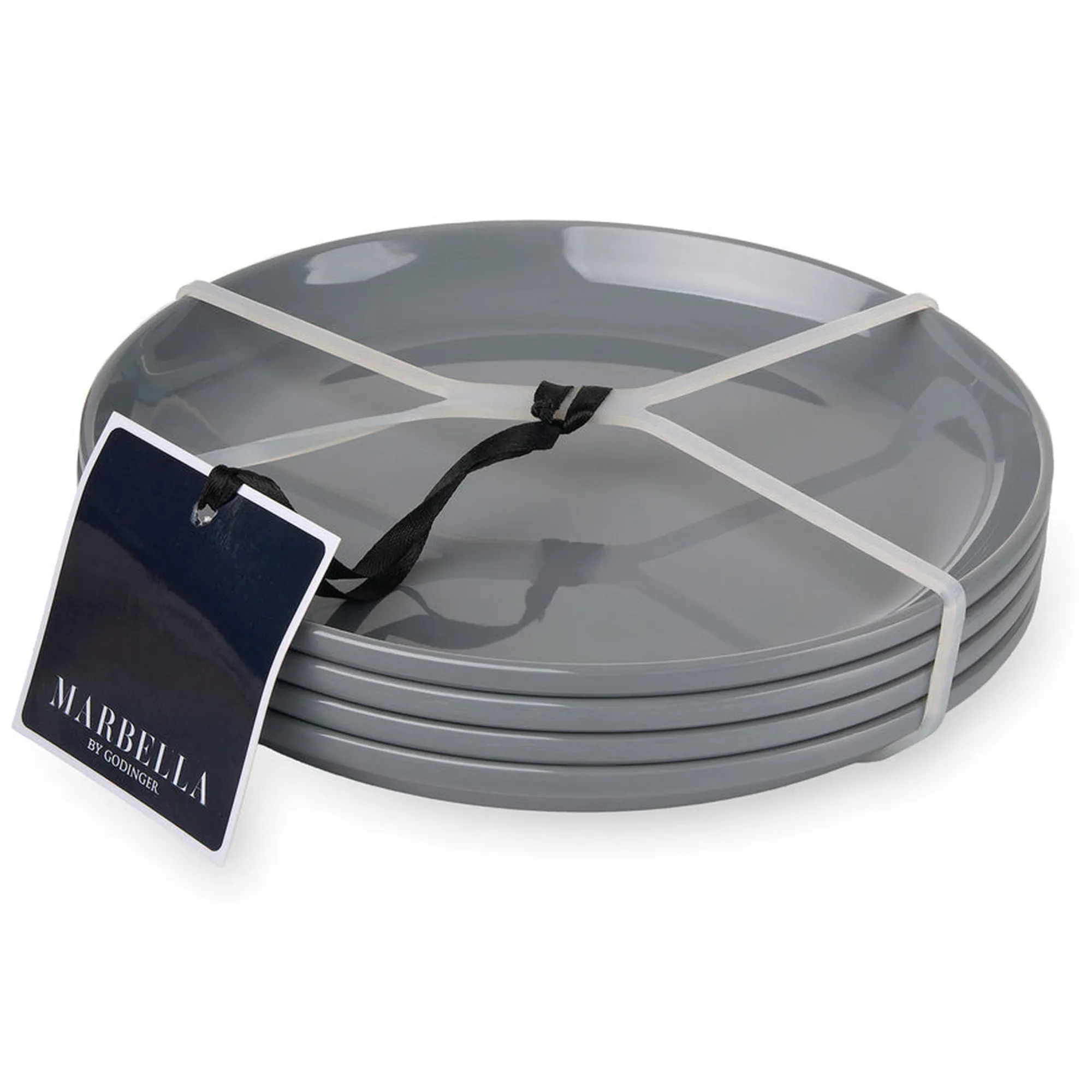 Hot Godinger Marbella Grey Stacking Melamine Salad Plate, Set of 4