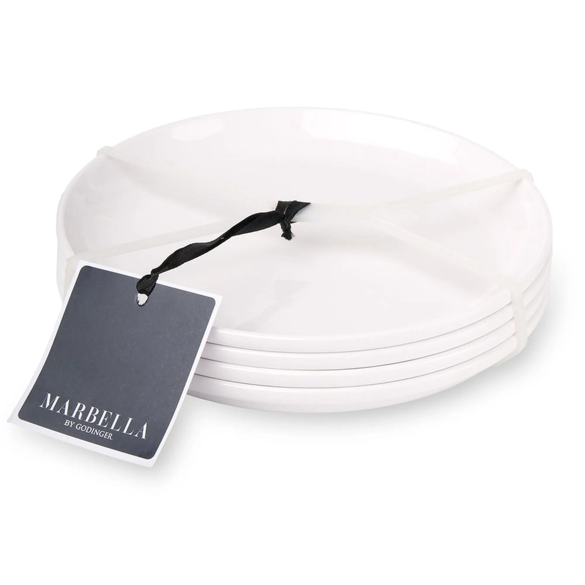 Clearance Godinger Marbella White Stacking Melamine Salad Plate, Set of 4
