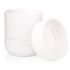Godinger Marbella White Stacking Melamine Cereal Bowl, Set of 4