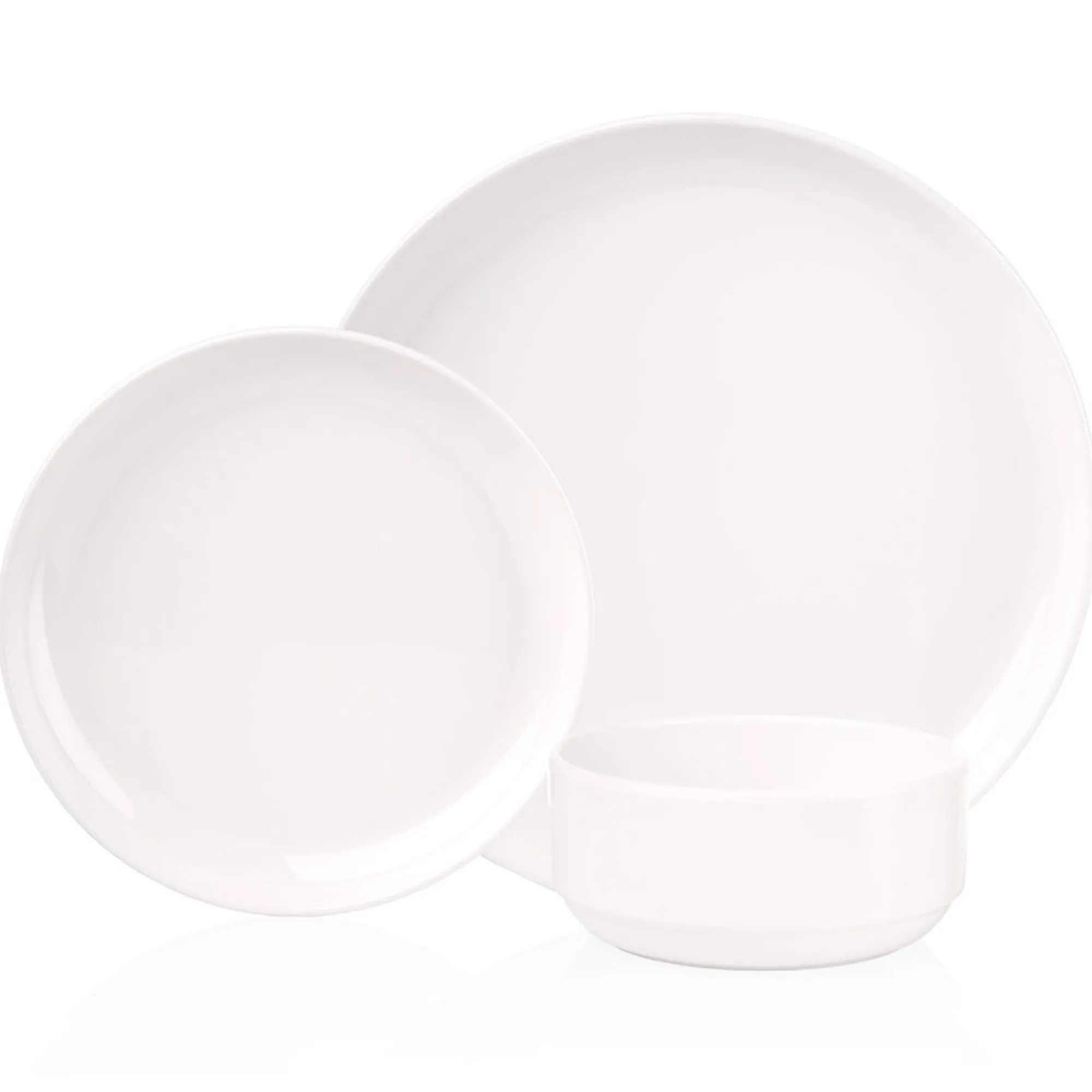 Godinger Marbella White Stacking Melamine Cereal Bowl, Set of 4
