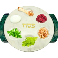 New Godinger Marble Reversible Seder Plate