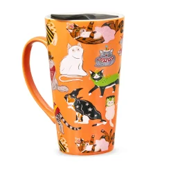 Hot Godinger Meowlloween Porcelain Travel Mug