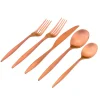 Sale Godinger Milano Matte Copper 18/10 Stainless Steel 20 Piece Flatware Set, Service For 4