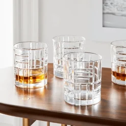 Discount Godinger Mosaic Double Old Fashion Glass, Set of 4