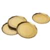 Outlet Godinger Munro Black and Gold Hammered Coaster Set