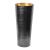 Clearance Godinger Munro Black and Gold Hammered Vase