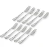 Hot Godinger Olympia Sandblasted 18/0 Stainless Steel Dinner Fork, Set of 10