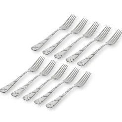 Hot Godinger Olympia Sandblasted 18/0 Stainless Steel Dinner Fork, Set of 10
