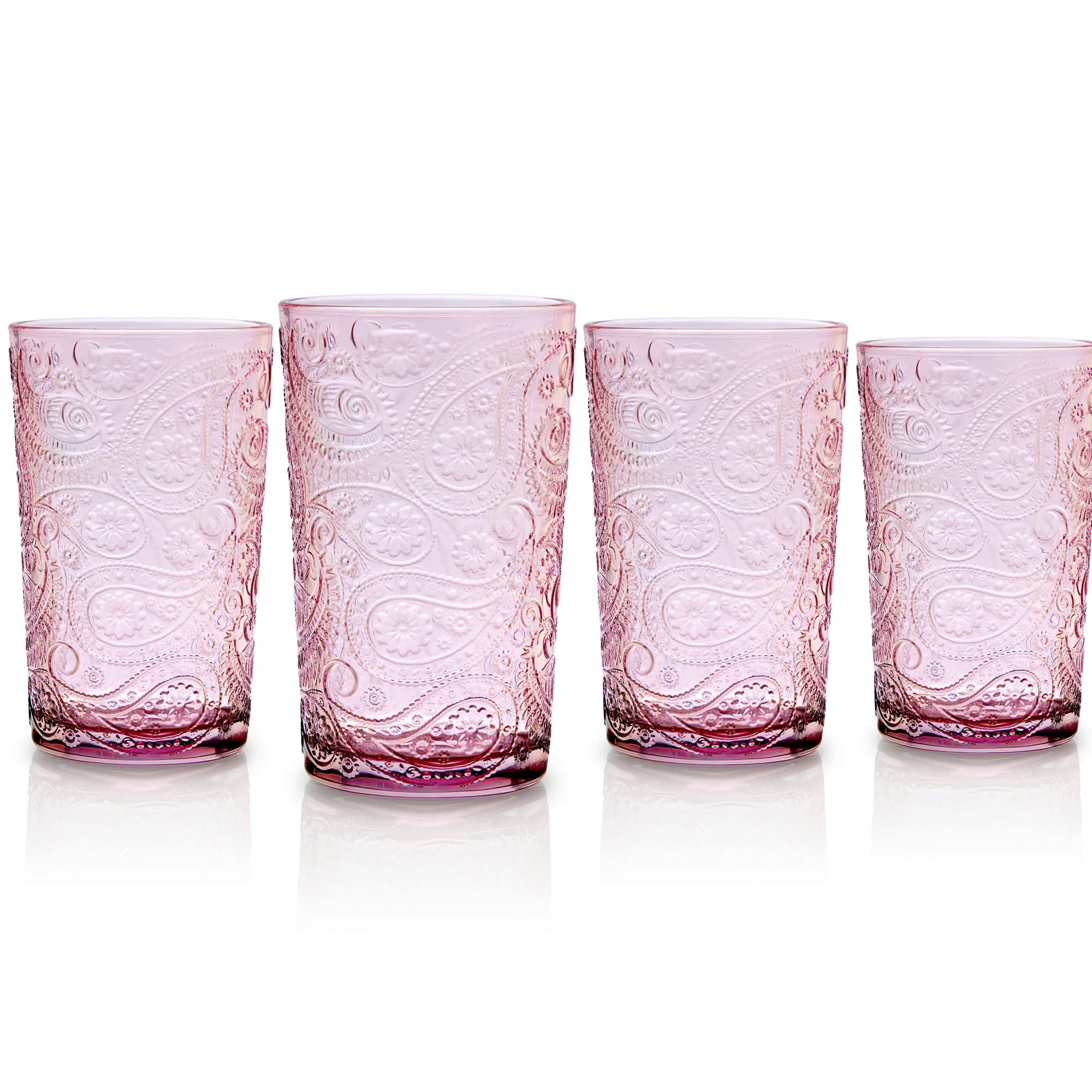 Sale Godinger Paisley Blush Highball, Set of 4
