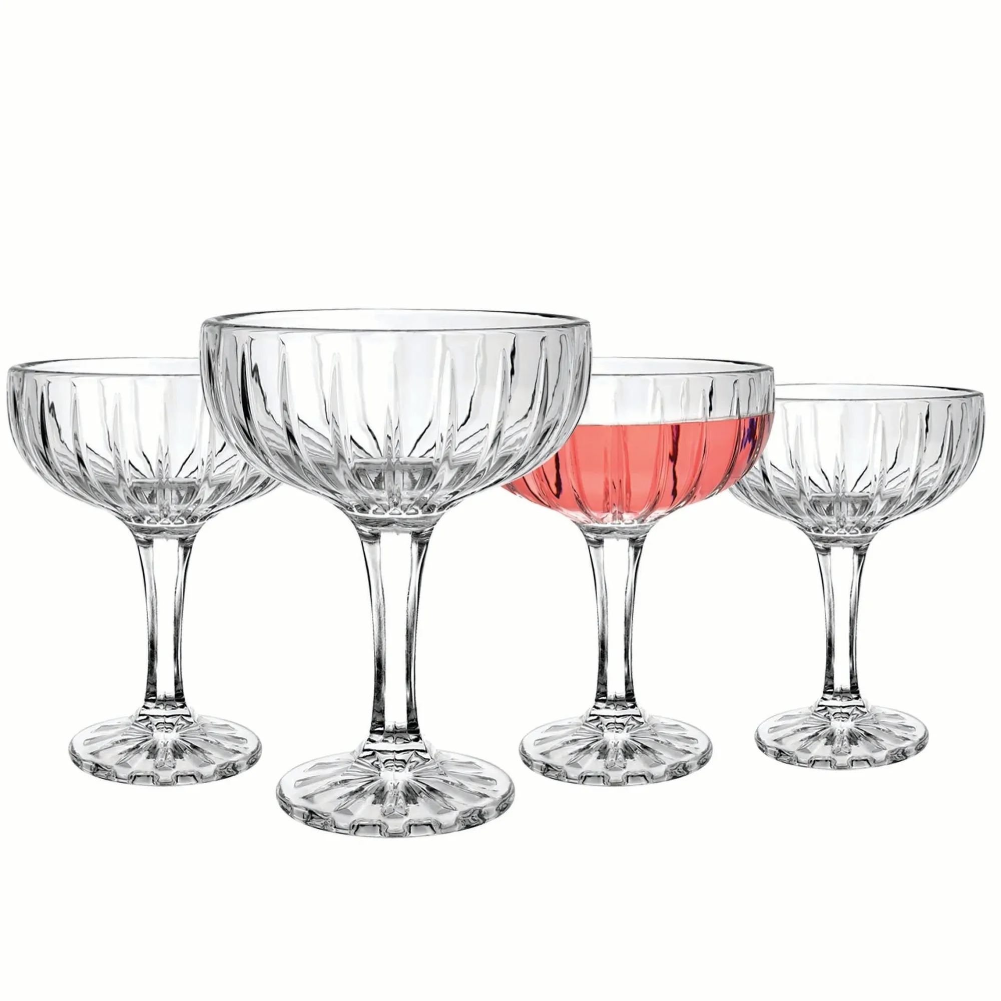 Clearance Godinger Parallels Coupe, Set of 4
