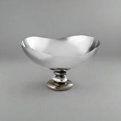 Online Godinger Pebble Gunmetal Flair Serving Bowl
