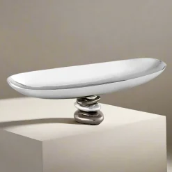 Sale Godinger Pebble Gunmetal Oval Serving Bowl