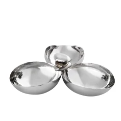 Outlet Godinger Pebble Gunmetal Trio Nut Bowl