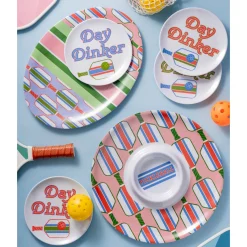 Outlet Godinger Pickle Ball Melamine Appetizer Plate, Set of 4