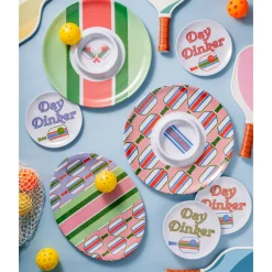 Outlet Godinger Pickle Ball Melamine Appetizer Plate, Set of 4